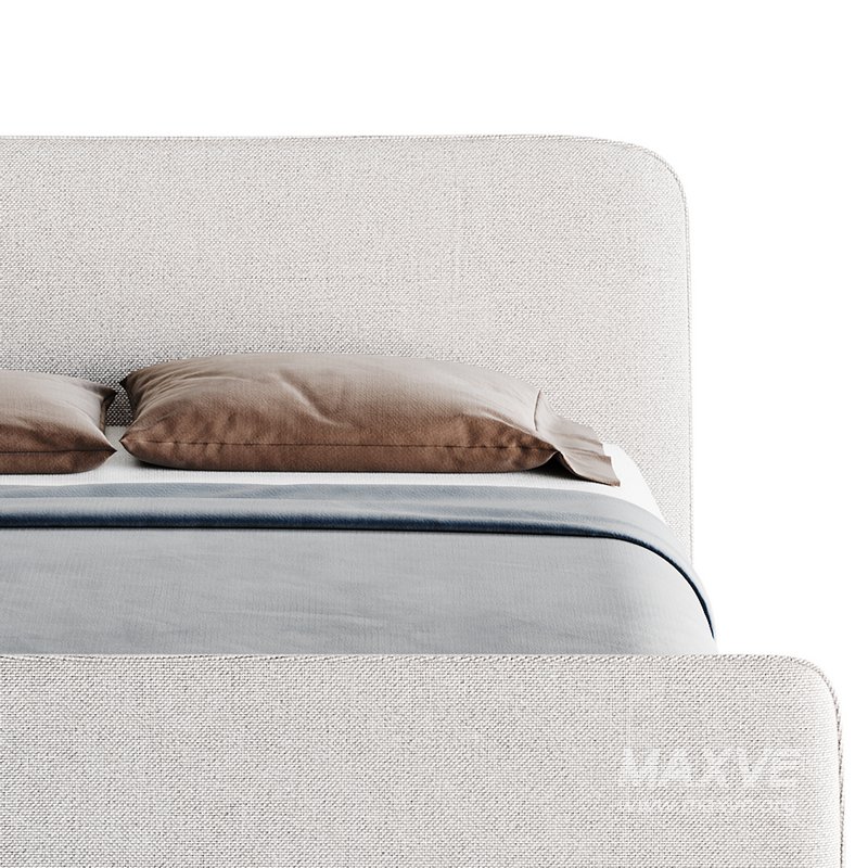 CAMERANO CREAM UPHOLSTERED QUEEN SLEIGH BED - Image 12