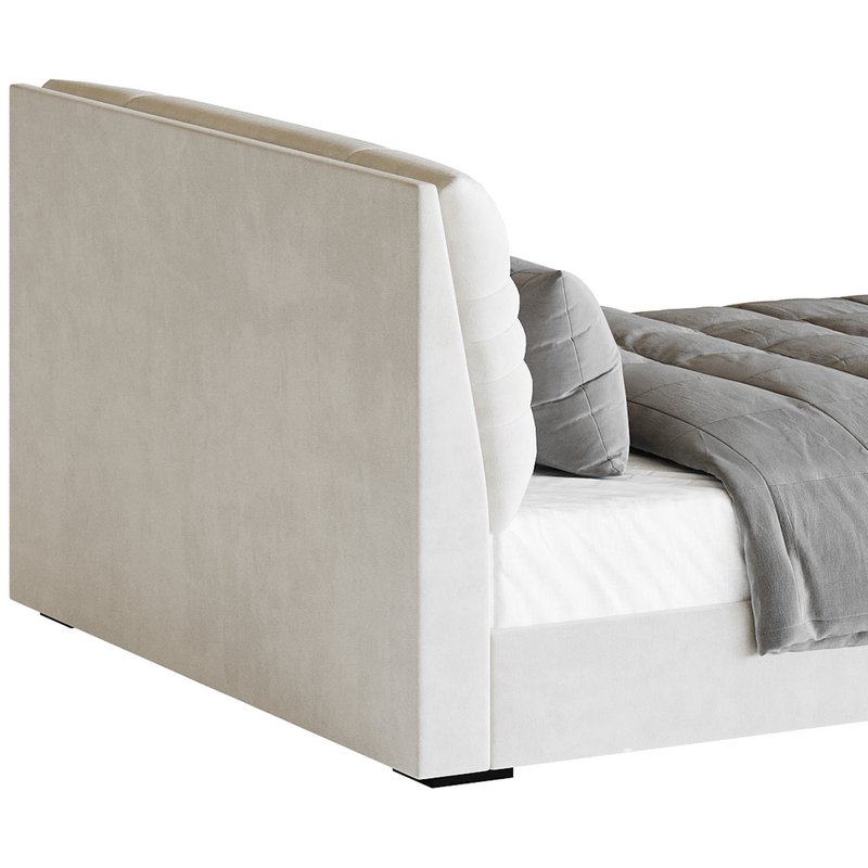 Beige Upholstered Modern Headboard - Image 12