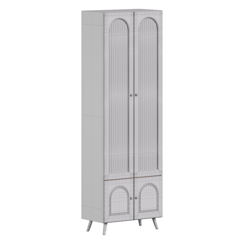 Cabinet Included White Closed Back Wooden Standard Bookcase 3 - Image 13