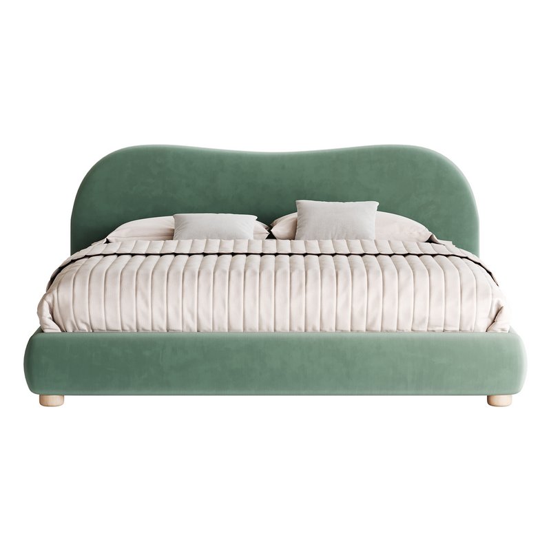 DIANA WHITE BOUCLE QUEEN BED BY ROSS CASSIDY - Image 14