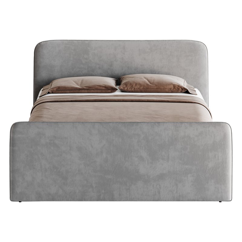 CAMERANO CREAM UPHOLSTERED QUEEN SLEIGH BED - Image 13