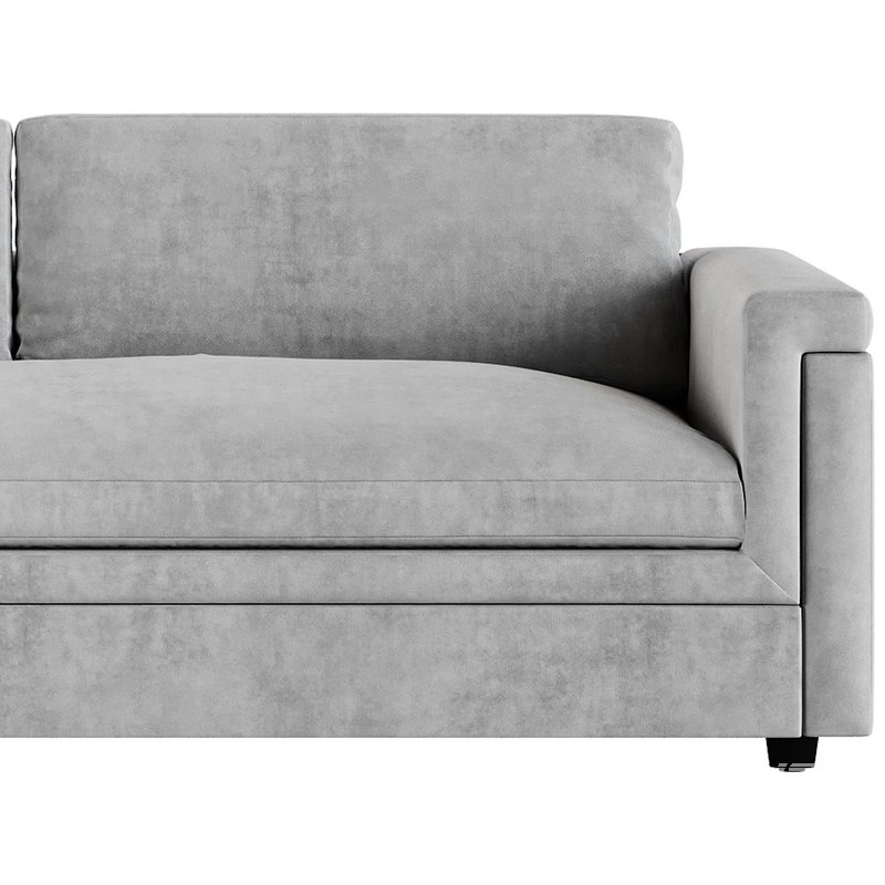 CEVA LIGHT BLUE PERFORMANCE VELVET SLEEPER SOFA - Image 13