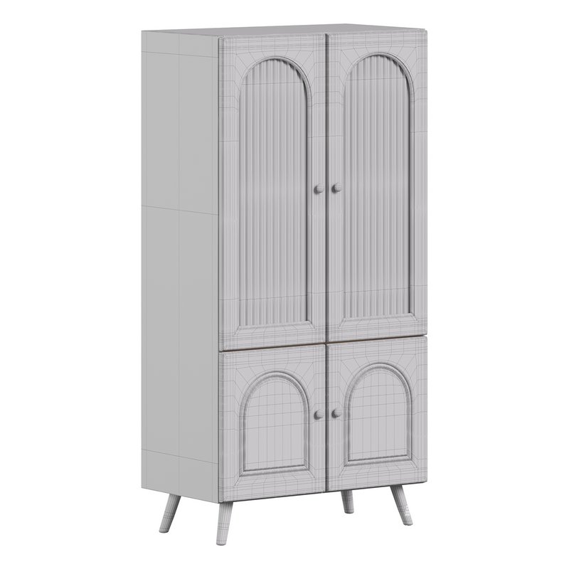 Cabinet Included White Closed Back Wooden Standard Bookcase - Image 15