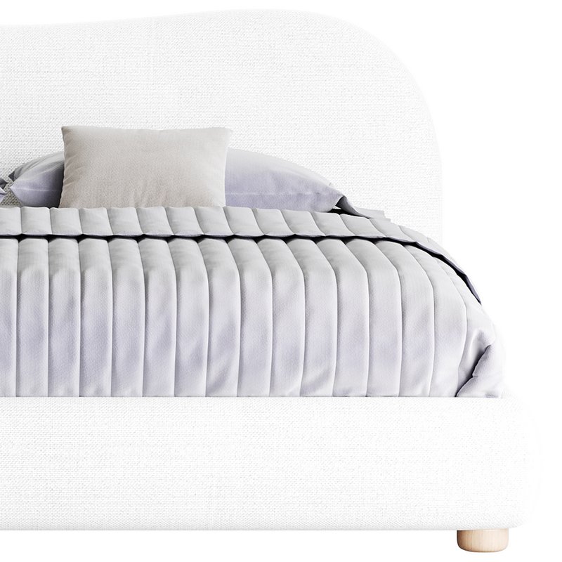 DIANA WHITE BOUCLE QUEEN BED BY ROSS CASSIDY - Image 16
