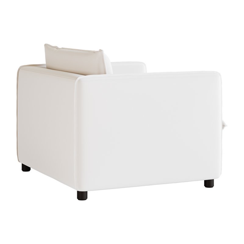 CORROY WHITE PERFORMANCE FABRIC CHAIR AND A HALF - Image 14
