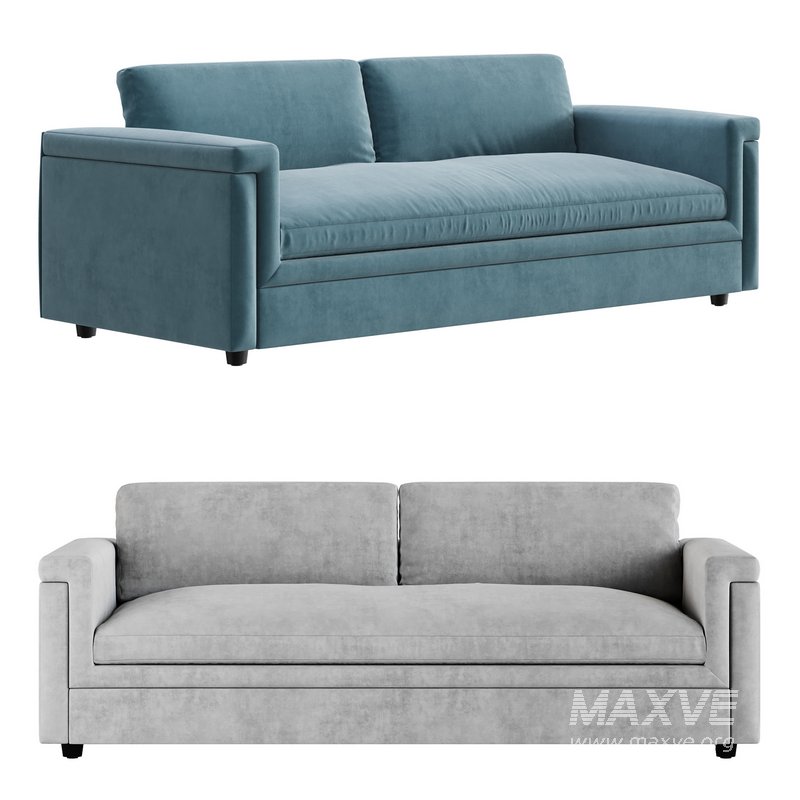 CEVA LIGHT BLUE PERFORMANCE VELVET SLEEPER SOFA - Image 1