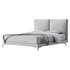 Clara White Suede Fabric Modern Bed - Thumbnail 16