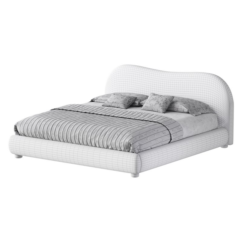 DIANA WHITE BOUCLE QUEEN BED BY ROSS CASSIDY - Image 15