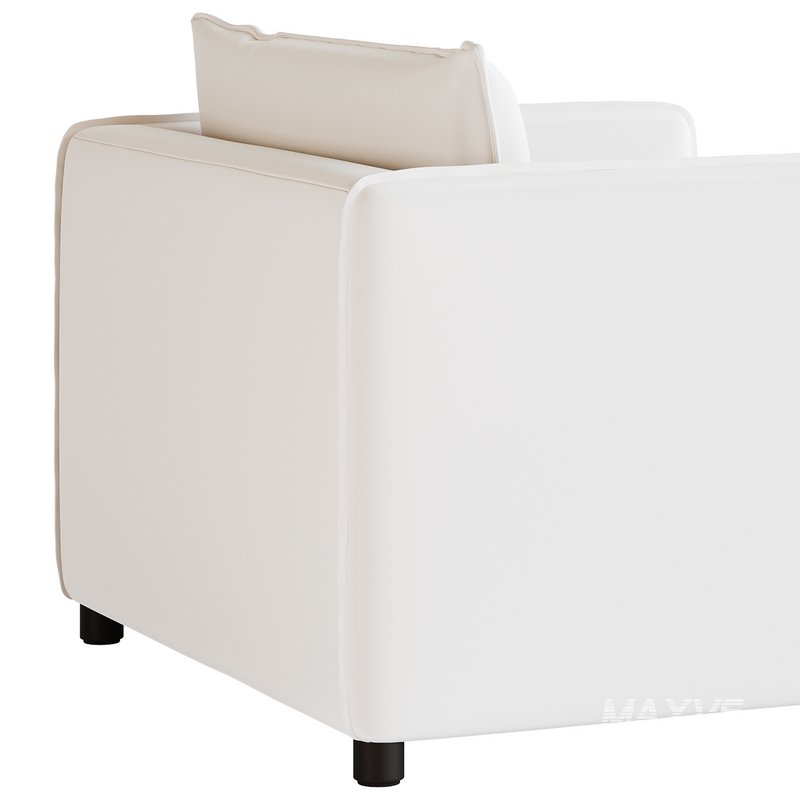 CORROY WHITE PERFORMANCE FABRIC CHAIR AND A HALF - Image 16