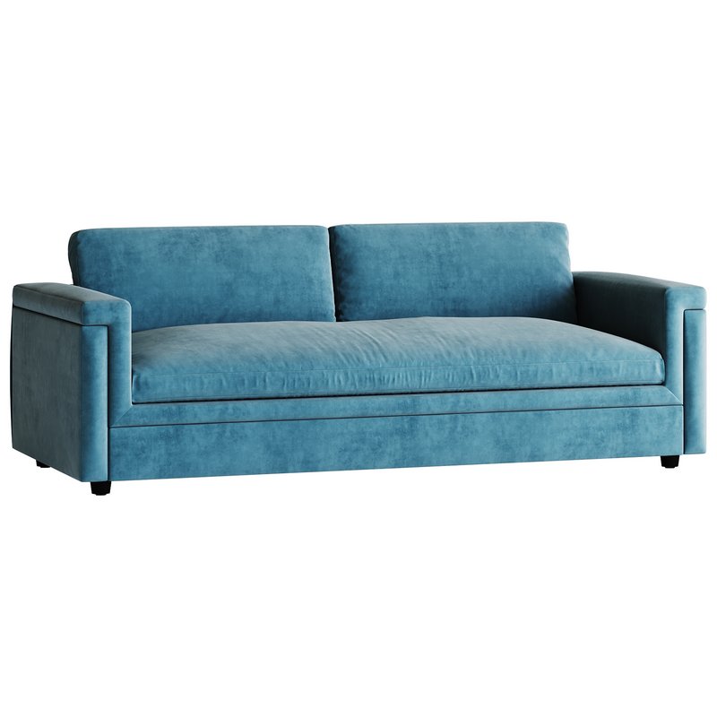 CEVA LIGHT BLUE PERFORMANCE VELVET SLEEPER SOFA - Image 16