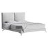 Clara White Suede Fabric Modern Bed - Thumbnail 17
