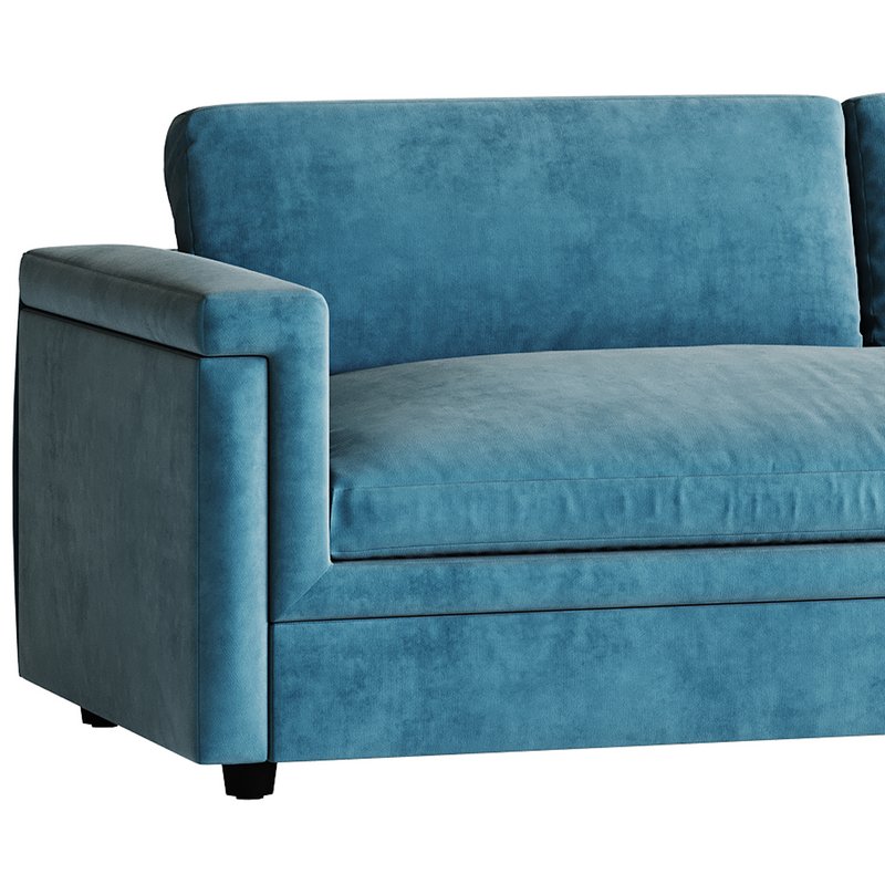 CEVA LIGHT BLUE PERFORMANCE VELVET SLEEPER SOFA - Image 19