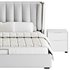 Beige Upholstered Wingback Modern bed I - Thumbnail 18