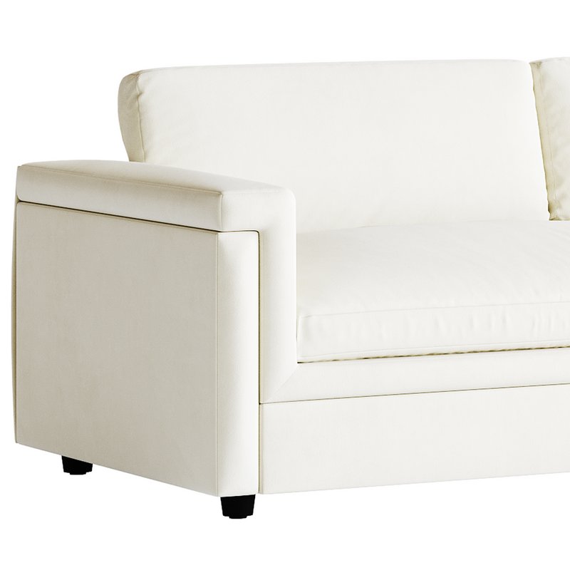 CEVA LIGHT BLUE PERFORMANCE VELVET SLEEPER SOFA - Image 18