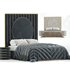 High End Velvet Modern Bed - Thumbnail 2