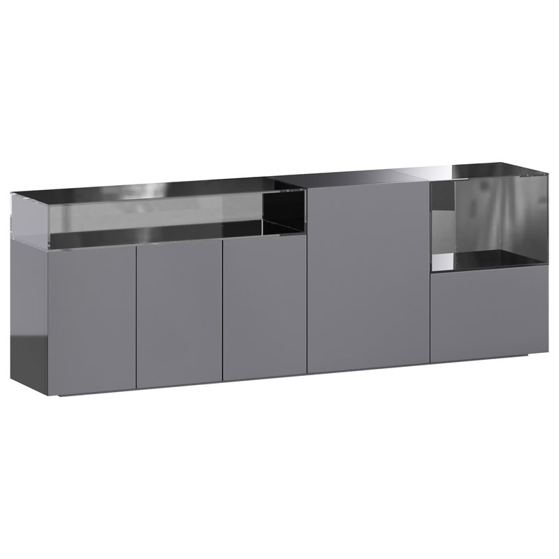 Black glass sideboard - Image 4
