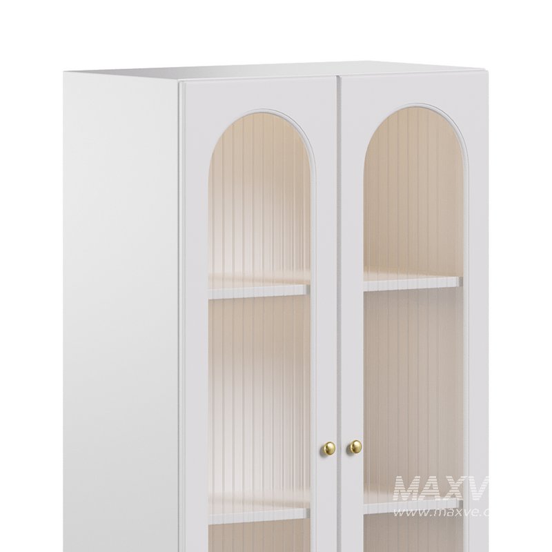 Cabinet Included White Closed Back Wooden Standard Bookcase 2 - Image 2