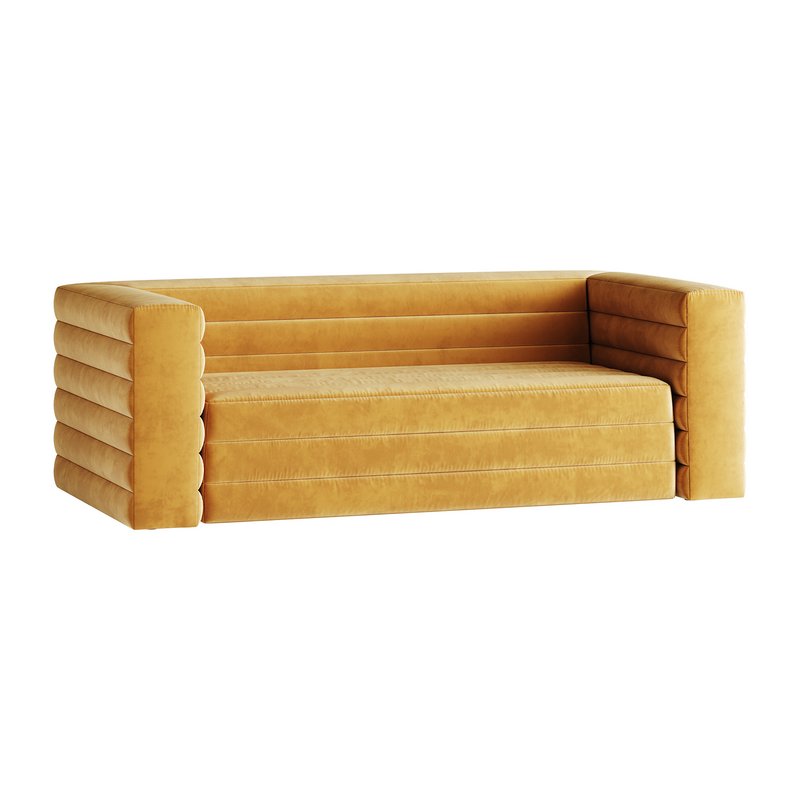 CAMEL VELVET SOFA - Image 2