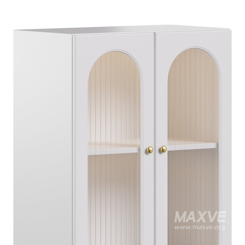 Cabinet Included White Closed Back Wooden Standard Bookcase - Image 2