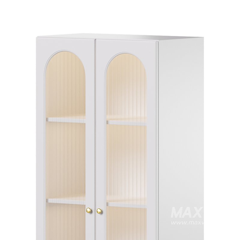 Cabinet Included White Closed Back Wooden Standard Bookcase 3 - Image 2