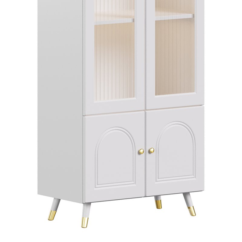 Cabinet Included White Closed Back Wooden Standard Bookcase 3 - Image 3