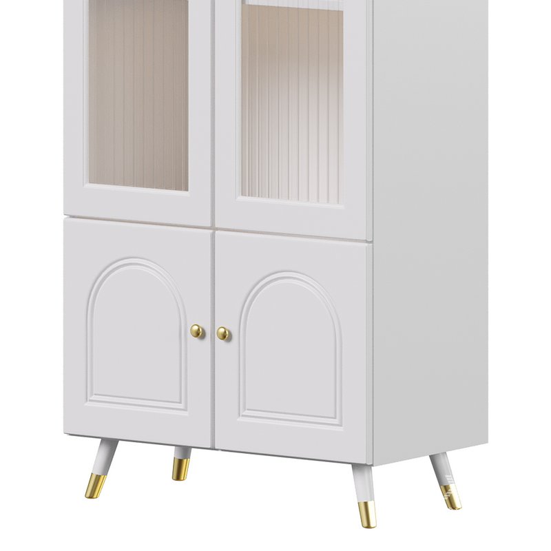 Cabinet Included White Closed Back Wooden Standard Bookcase 2 - Image 3