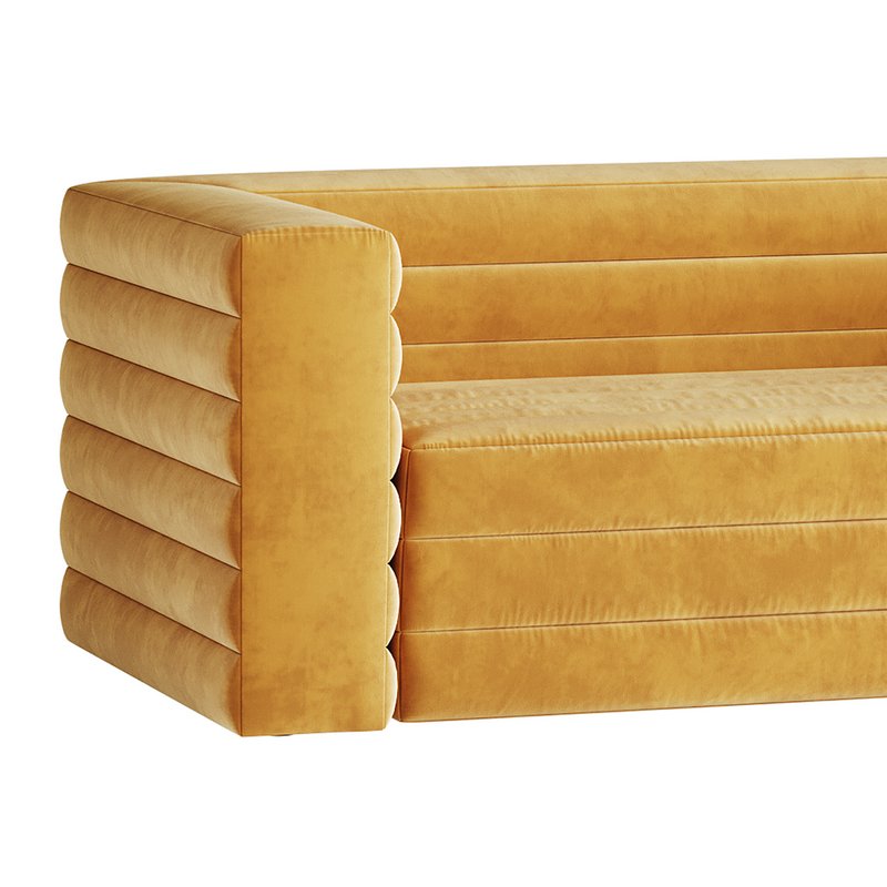 CAMEL VELVET SOFA - Image 3