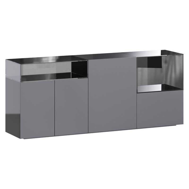 Black glass sideboard - Image 3