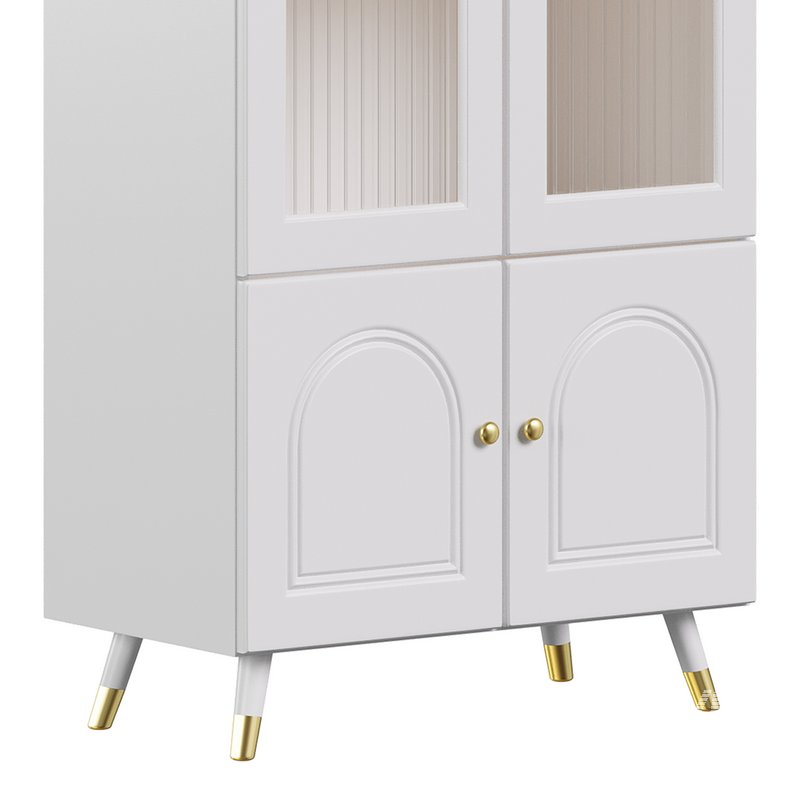 Cabinet Included White Closed Back Wooden Standard Bookcase - Image 3