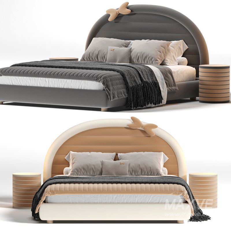 White Upholstered Panel Bed with Headboard Included - Image 3