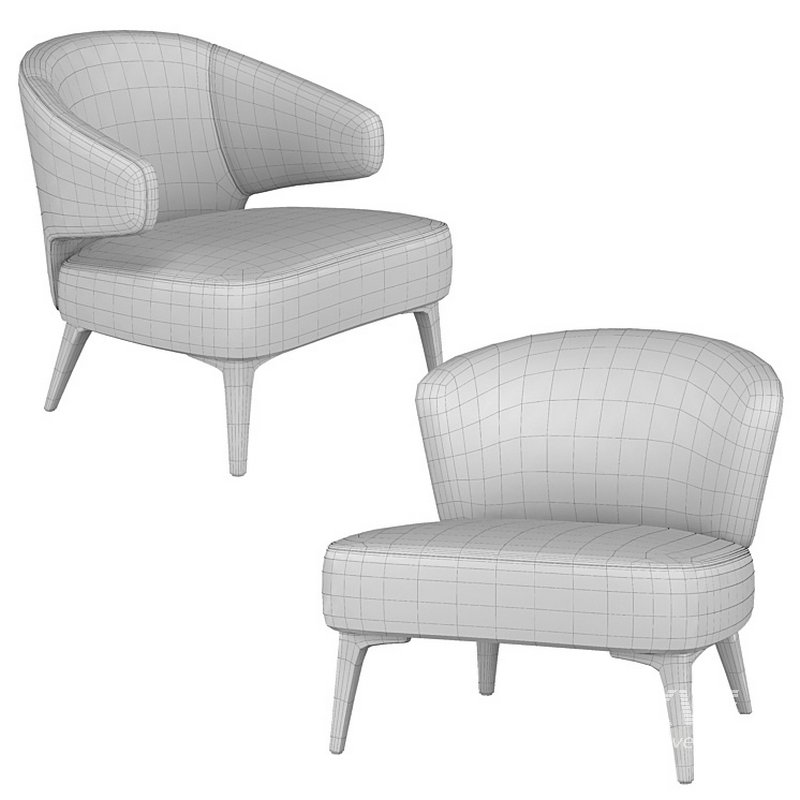 Aston armchairs by minotti - Image 5