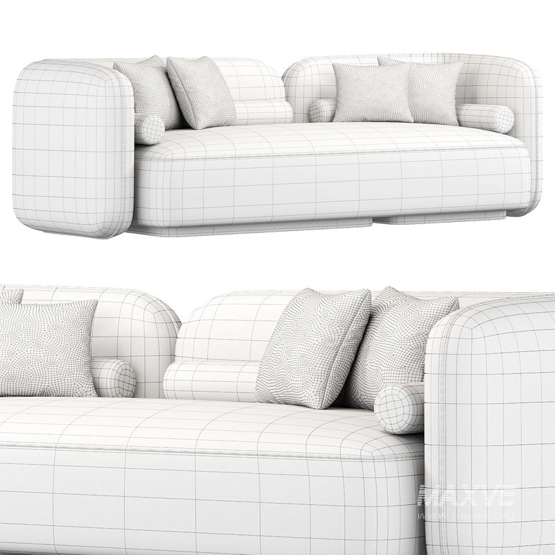 Scandinavian Style Velvet Sofa - Image 4