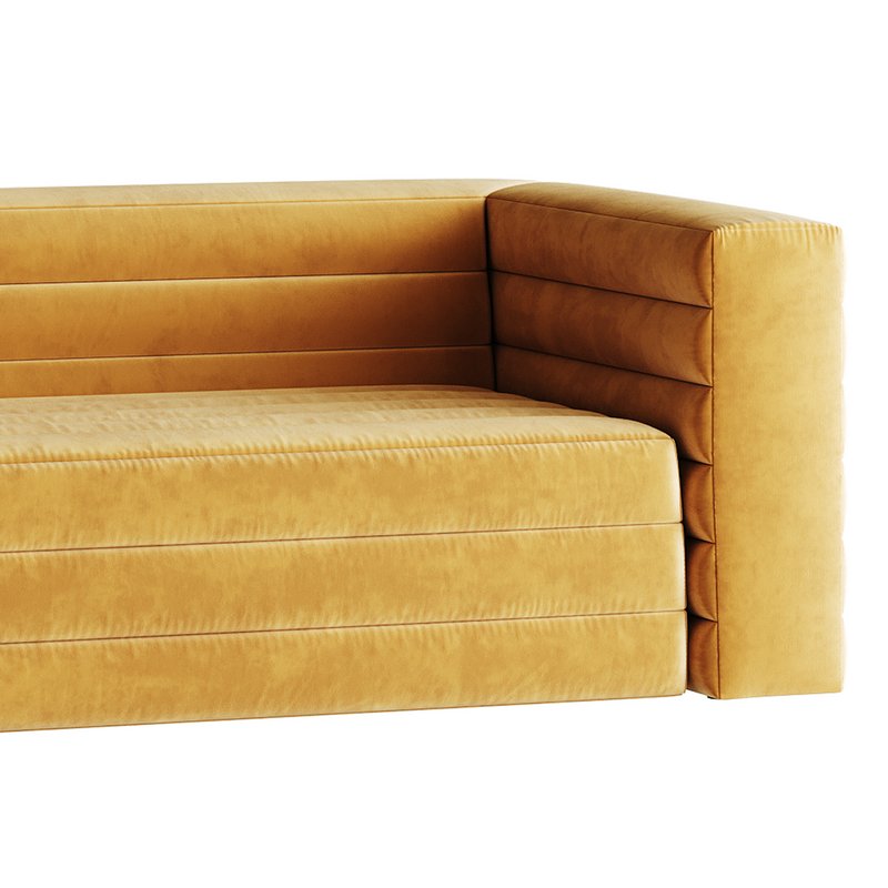 CAMEL VELVET SOFA - Image 4