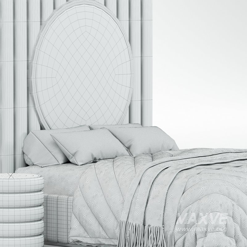 High End Velvet Modern Bed - Image 4