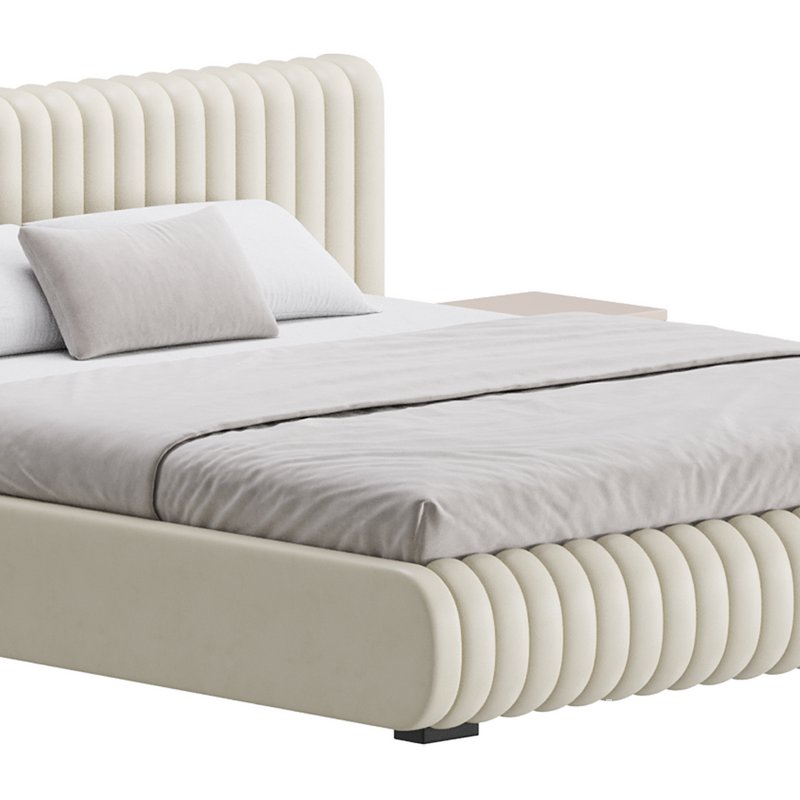 Contemporary Fabric Solid Color Standard Bed I - Image 3