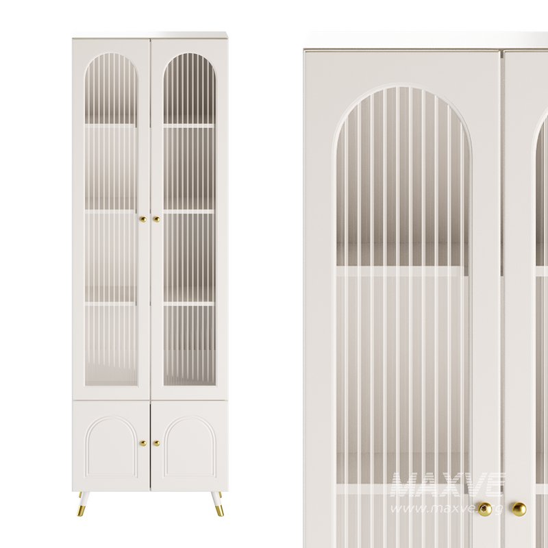 Cabinet Included White Closed Back Wooden Standard Bookcase 3 - Image 4