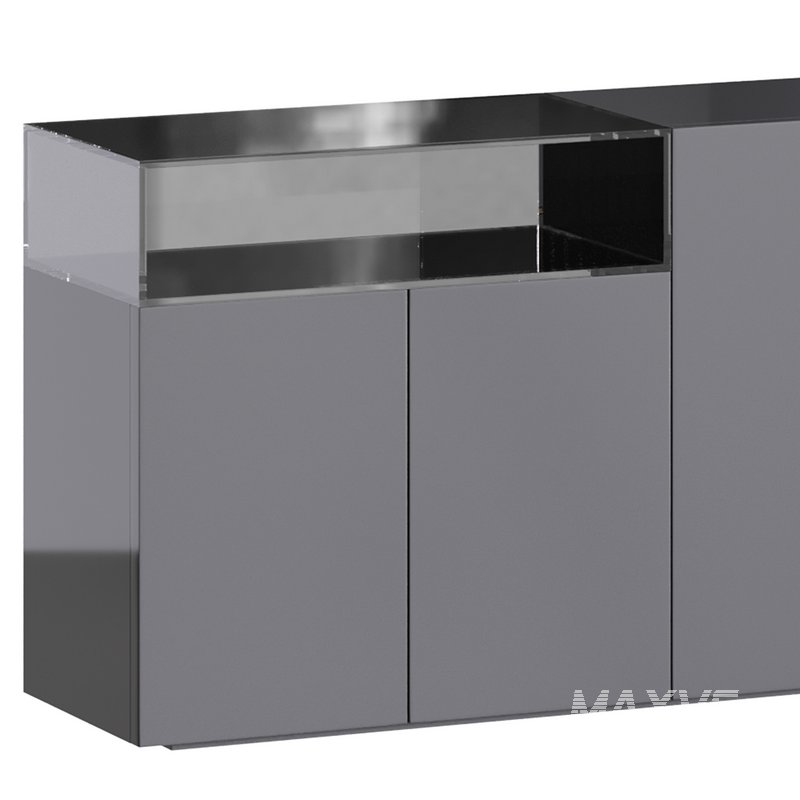 Black glass sideboard - Image 2