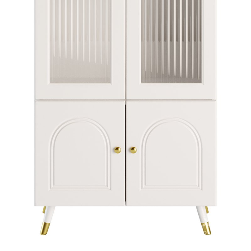 Cabinet Included White Closed Back Wooden Standard Bookcase 3 - Image 5