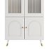 Cabinet Included White Closed Back Wooden Standard Bookcase - Thumbnail 5