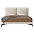Clara White Suede Fabric Modern Bed - Thumbnail 5