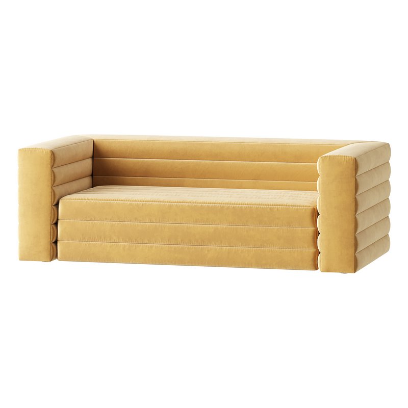 CAMEL VELVET SOFA - Image 5