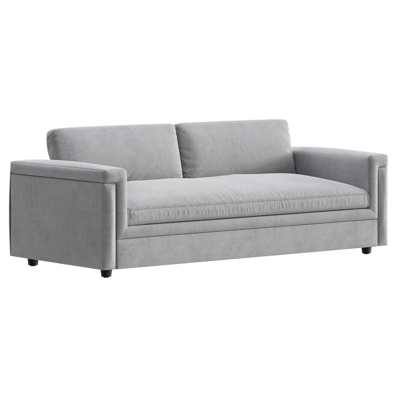 CEVA LIGHT BLUE PERFORMANCE VELVET SLEEPER SOFA - Image 3