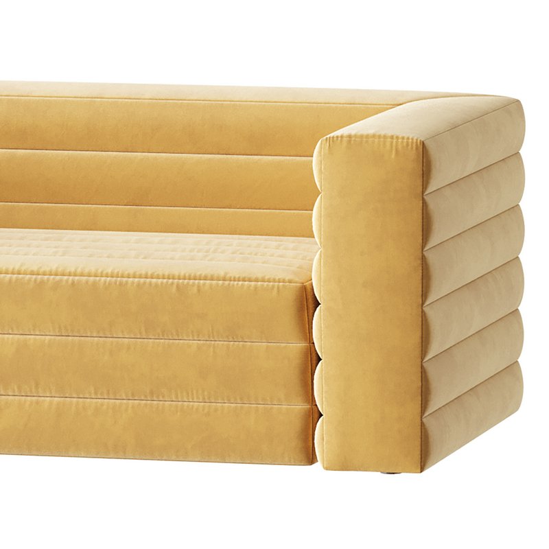 CAMEL VELVET SOFA - Image 6