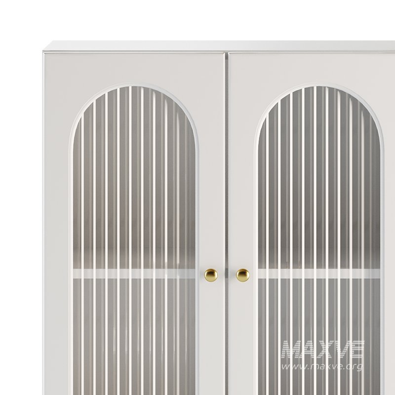 Cabinet Included White Closed Back Wooden Standard Bookcase - Image 6