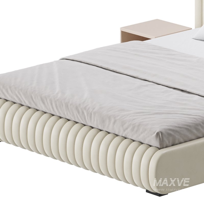 Contemporary Fabric Solid Color Standard Bed I - Image 6