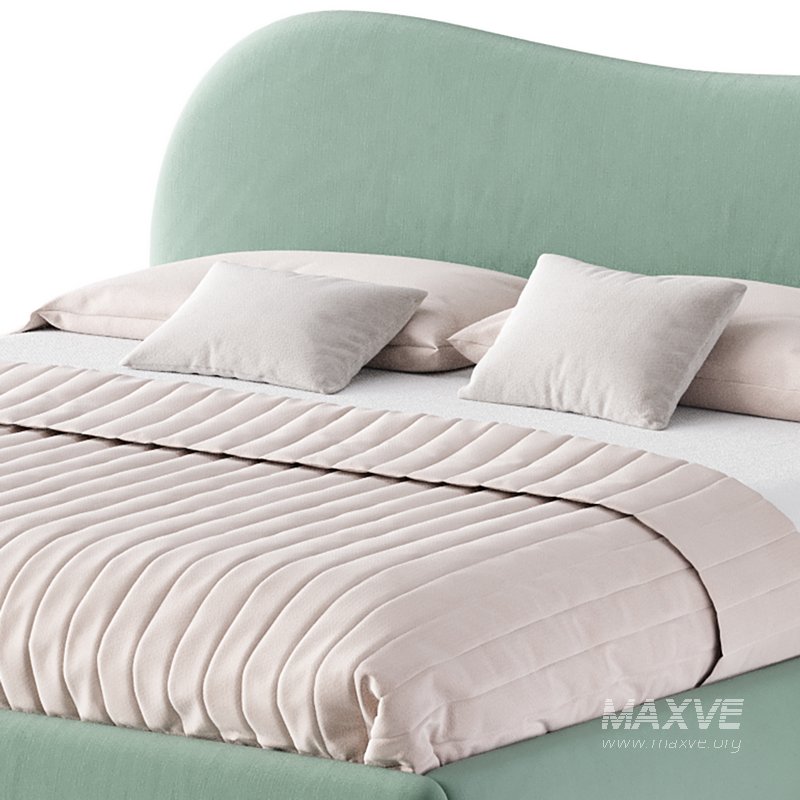 DIANA WHITE BOUCLE QUEEN BED BY ROSS CASSIDY - Image 8