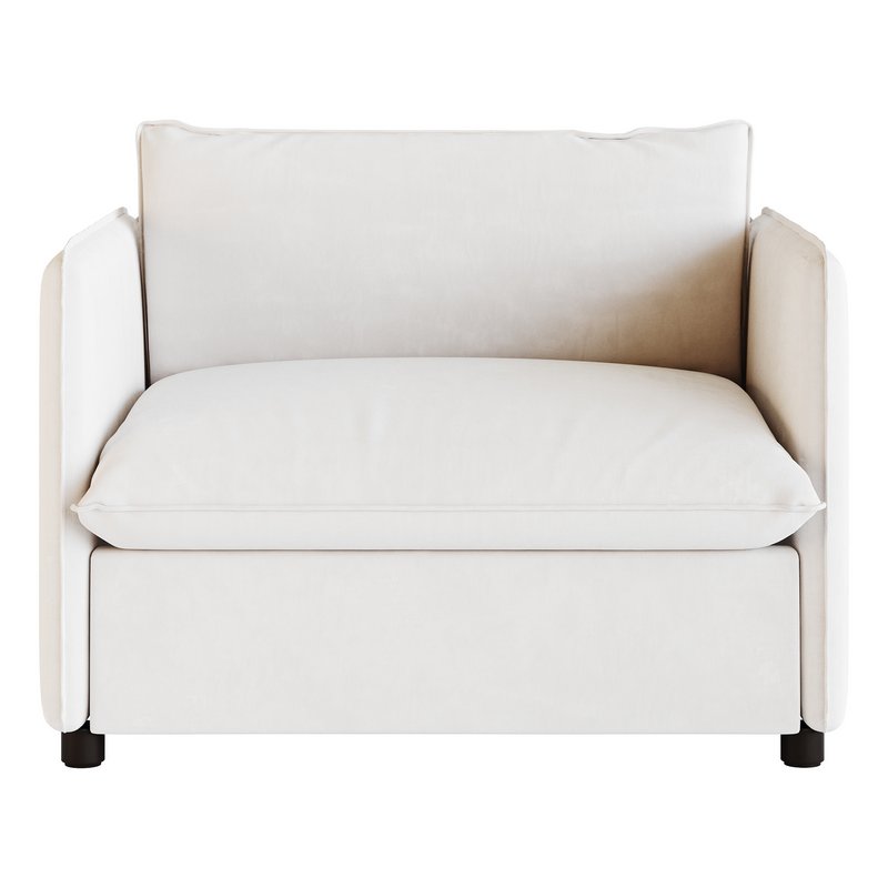 CORROY WHITE PERFORMANCE FABRIC CHAIR AND A HALF - Image 7
