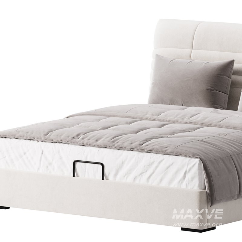 Beige Upholstered Modern Headboard - Image 7