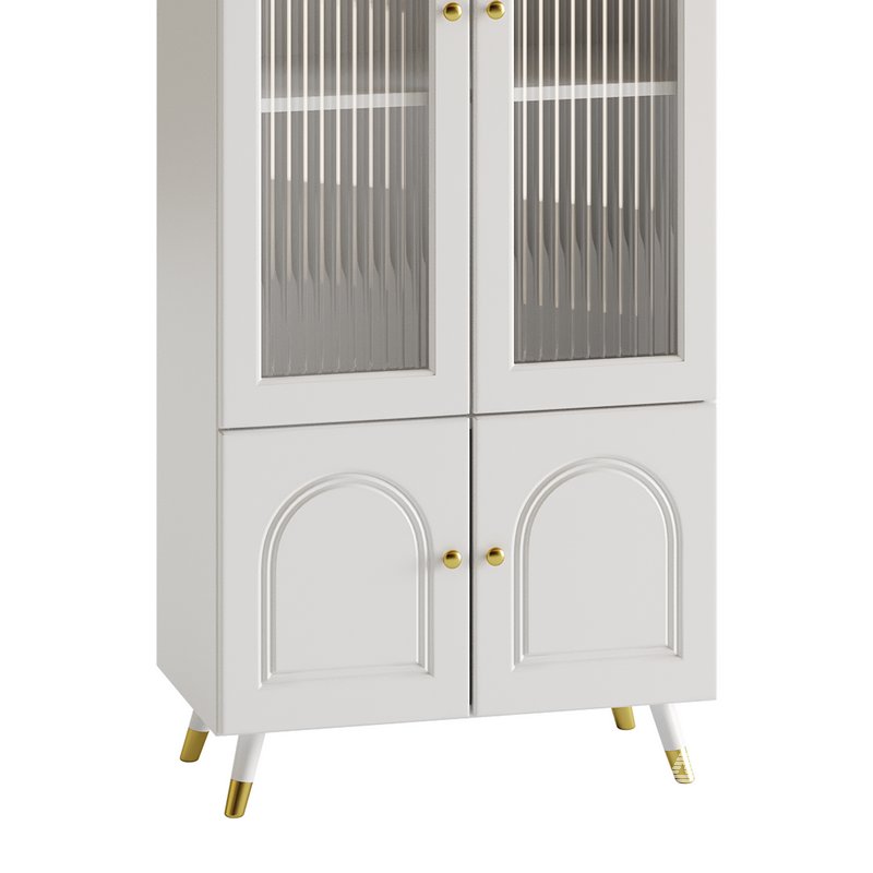 Cabinet Included White Closed Back Wooden Standard Bookcase 2 - Image 8