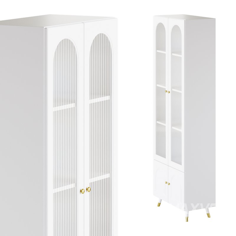 Cabinet Included White Closed Back Wooden Standard Bookcase 3 - Image 8